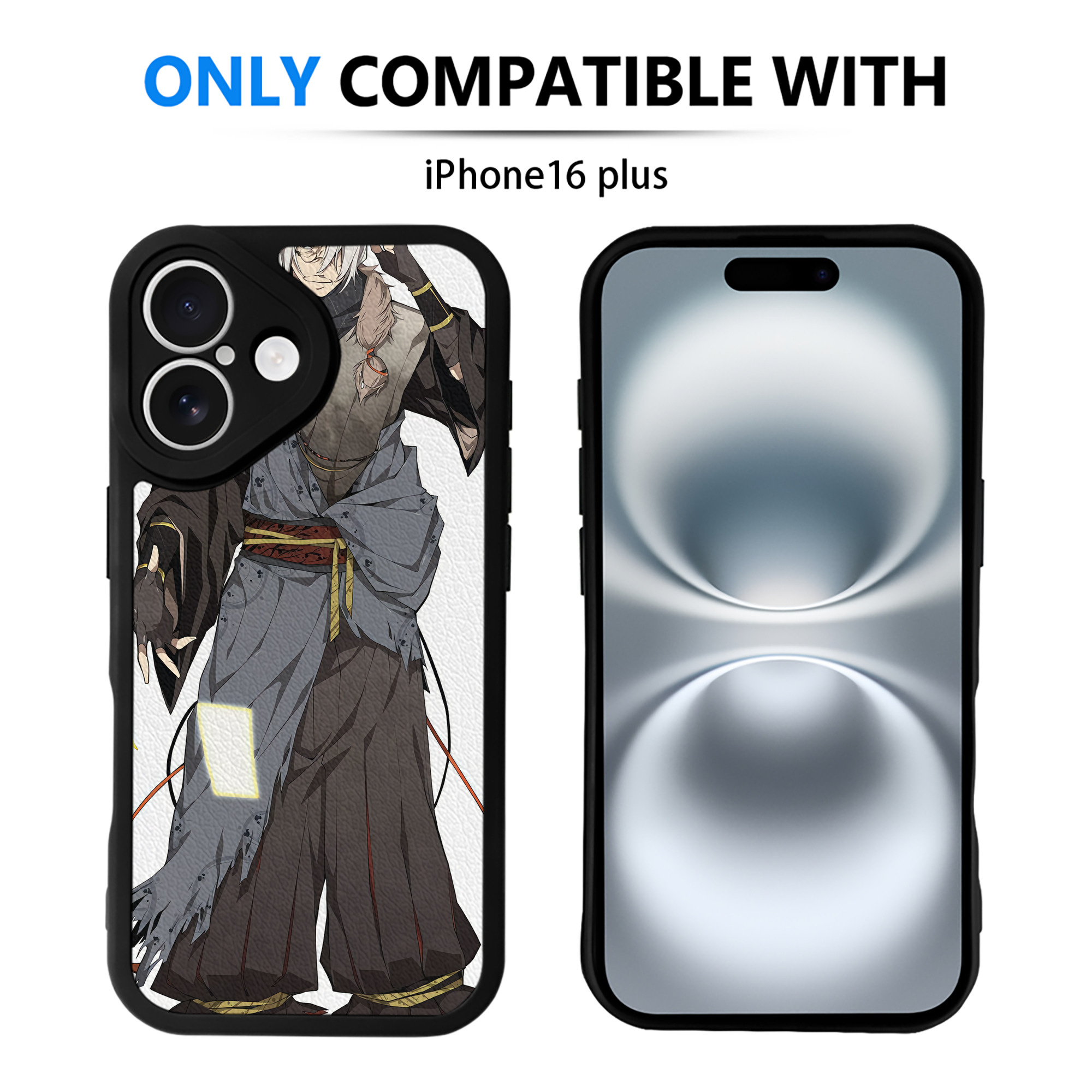 （画像用） 文豪ストレイドッグス Bungo Stray Dogs 【iPhone 16シリーズ対応】シリコンスマホケース（レザー調） 材質：シリコン